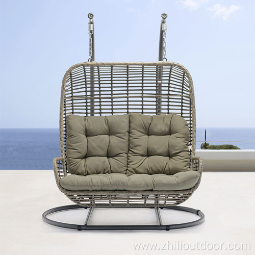 Family Outdoor Furniture Garden Rattan Double Swing Chair